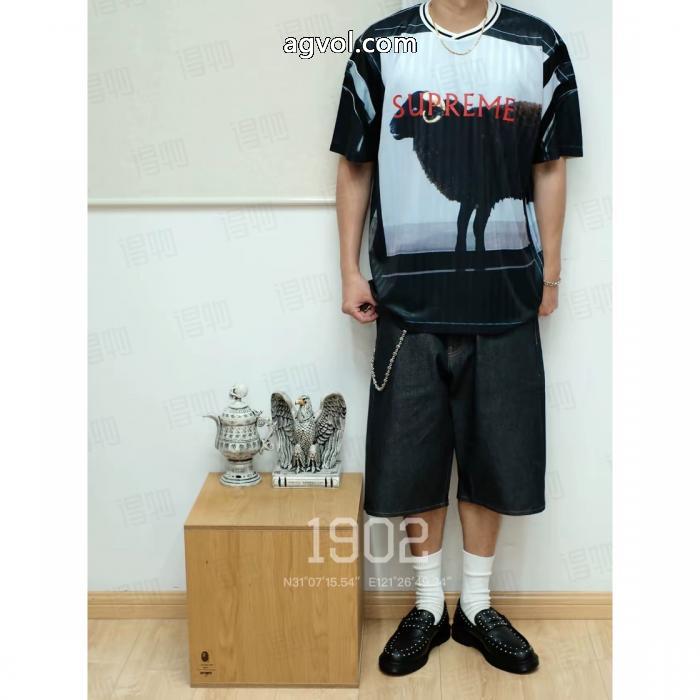 Supreme25SSヤギヒツジ半袖Tシャツ男女同型_0_4