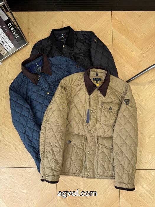 Ralph Lauren定番のオールドマネー風スタッズ菱格レトロコットンジャケット_0_2