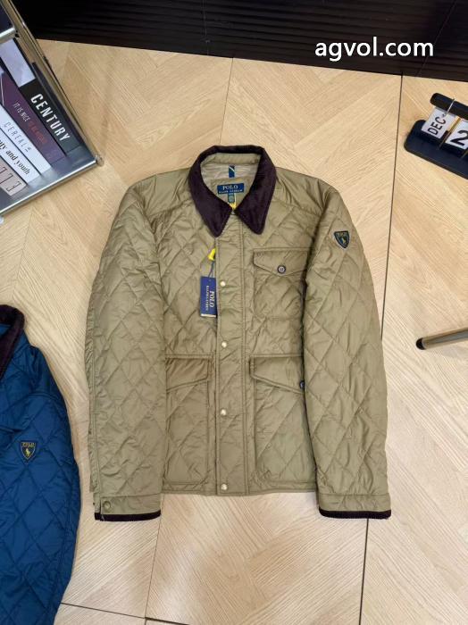 Ralph Lauren定番のオールドマネー風スタッズ菱格レトロコットンジャケット_0_6