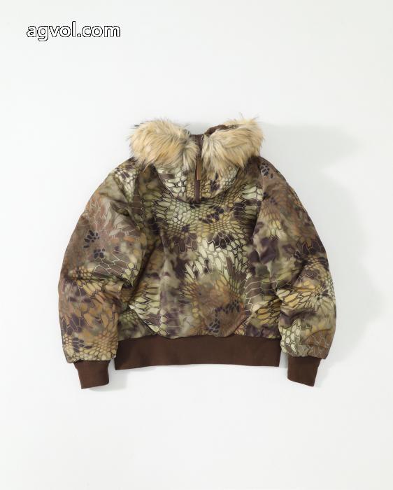 Stussy連名モデルFW 23ボア内張りウール襟ショート丈派克服コート男女同型_0_3