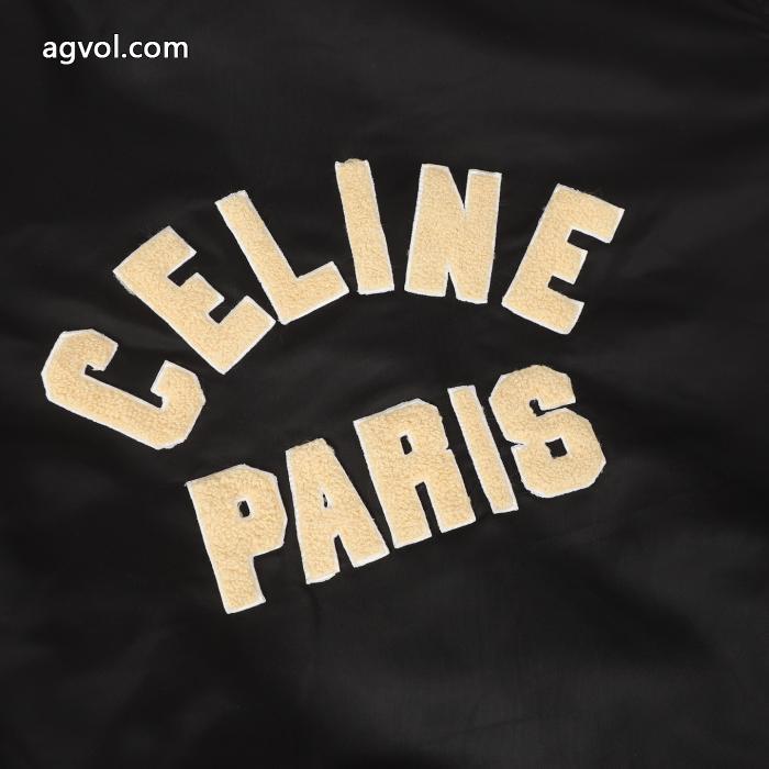Celine23FWキャップ付き野球ジャケット綿入れの服_0_0