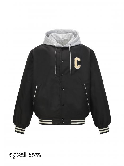 Celine23FWキャップ付き野球ジャケット綿入れの服_0_2