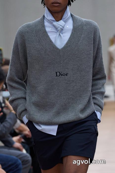 diorアルファベットロゴVネックニットセーター_0_1