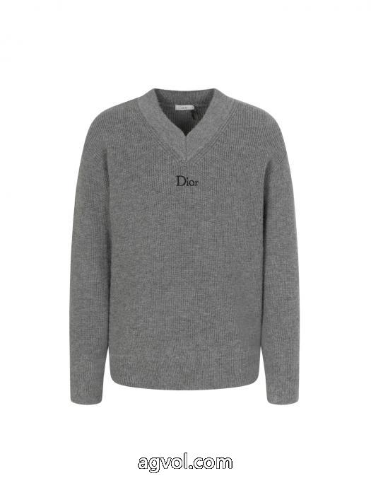 diorアルファベットロゴVネックニットセーター_0_2