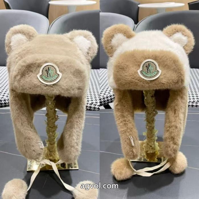 モンクレールくまのぬいぐるみ帽子秋冬かわいいパンダの雷鋒帽_0_0