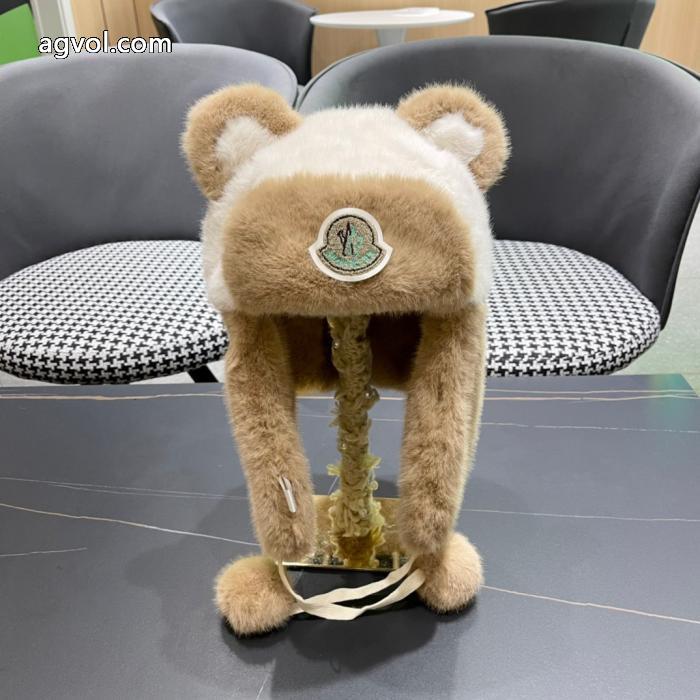 モンクレールくまのぬいぐるみ帽子秋冬かわいいパンダの雷鋒帽_0_2