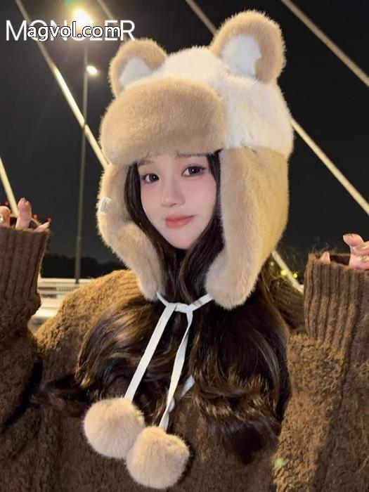 モンクレールくまのぬいぐるみ帽子秋冬かわいいパンダの雷鋒帽_0_3