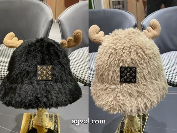 lv秋冬モデル鹿の角のかわいいモケット鉢帽漁師帽_0_0
