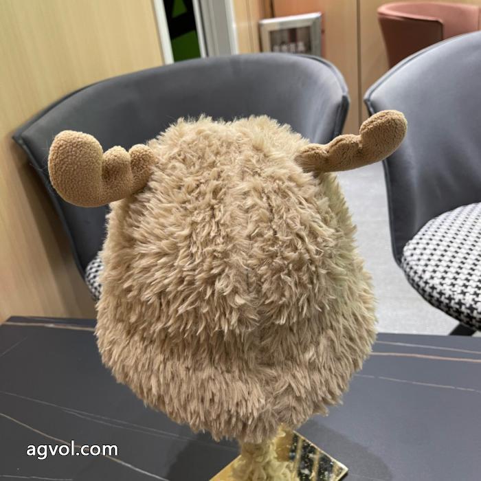 lv秋冬モデル鹿の角のかわいいモケット鉢帽漁師帽_0_1