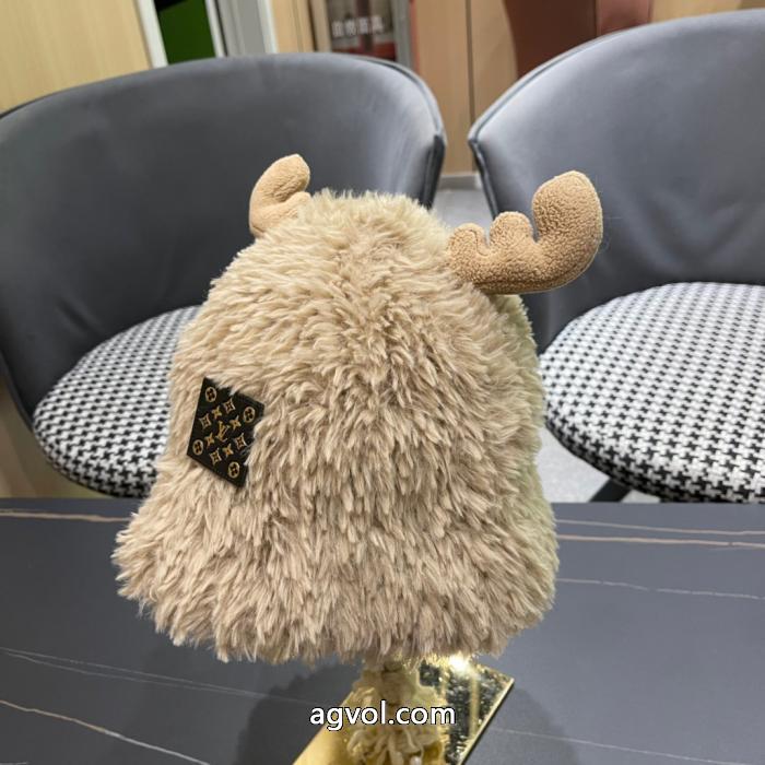 lv秋冬モデル鹿の角のかわいいモケット鉢帽漁師帽_0_3