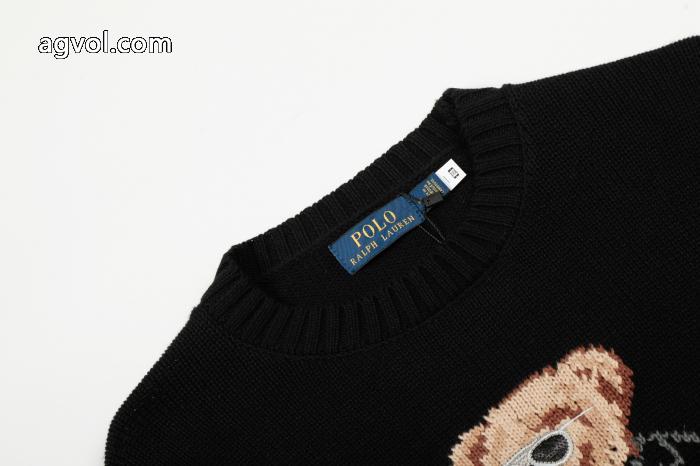 Ralph Lauren重工ベアーゴルフシリーズ秋冬カップルニットクルーネックセーター_0_2