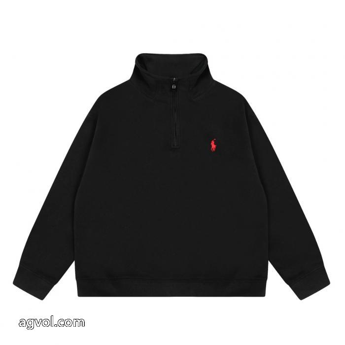 Ralph Lauren定番ポニー刺繍ハーフジッパー開襟POLOパーカー_0_2