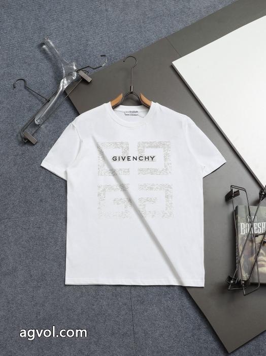GIVENCHYセイコー透かしプリント半袖Tシャツ男女同型_0_3