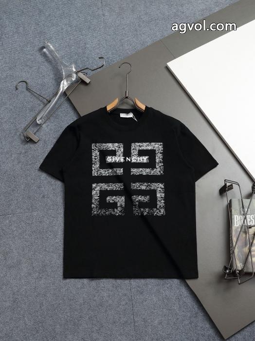 GIVENCHYセイコー透かしプリント半袖Tシャツ男女同型_0_4
