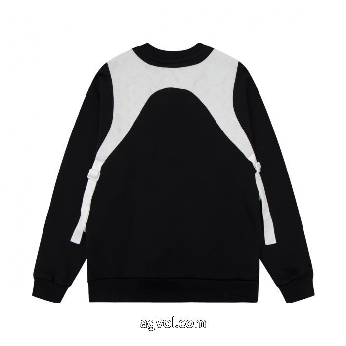 LOUIS VUITTON高品質クラシック革ベストパッチワークラウンドネックパーカー男女同型_0_3