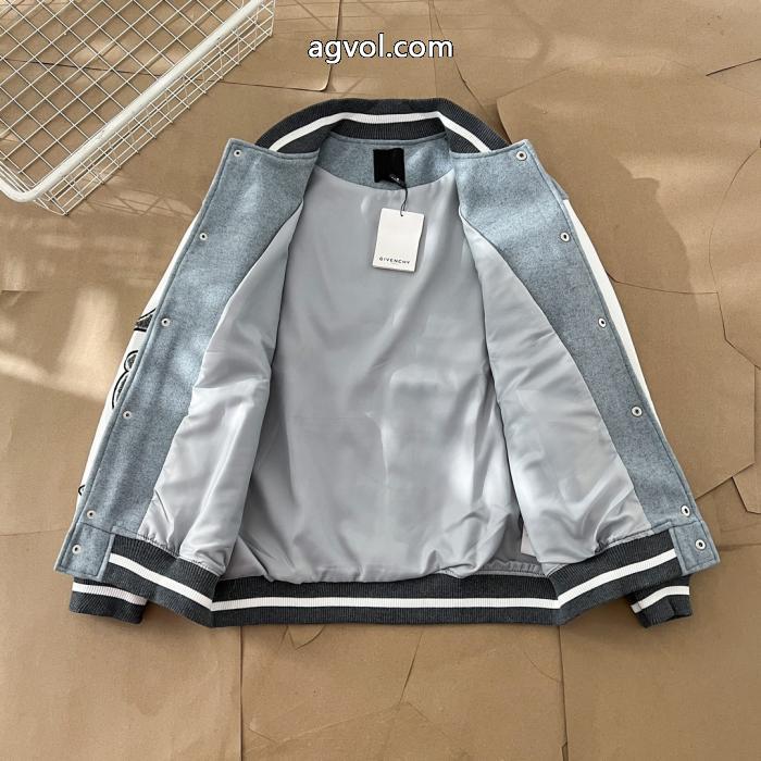 GIVENCHY 52スエードタオル刺繍野球服コート_0_2
