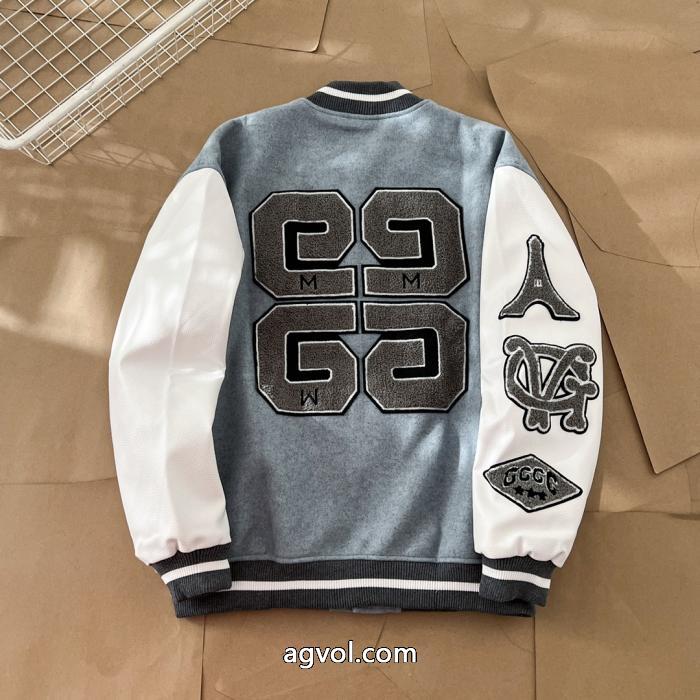 GIVENCHY 52スエードタオル刺繍野球服コート_0_3