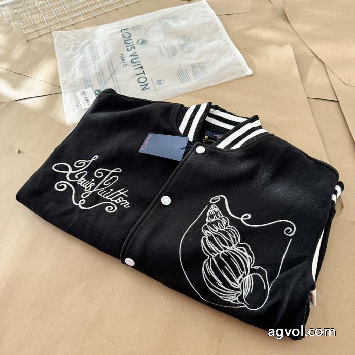 LOUIS VUITTONタオル刺繍野球ウェアジャケット_0_1