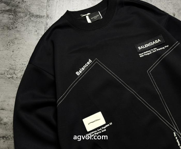 balenciagaアルファベット2025シリーズ秋の新作シリーズカップルパーカー_0_4