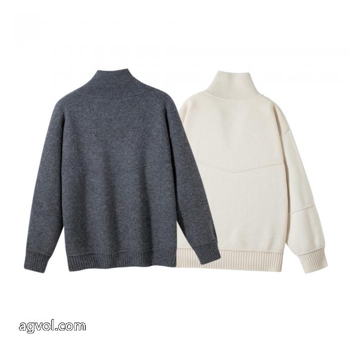 BURBERRY軍馬刺繍ジッパーニットカーディガンコート_0_1