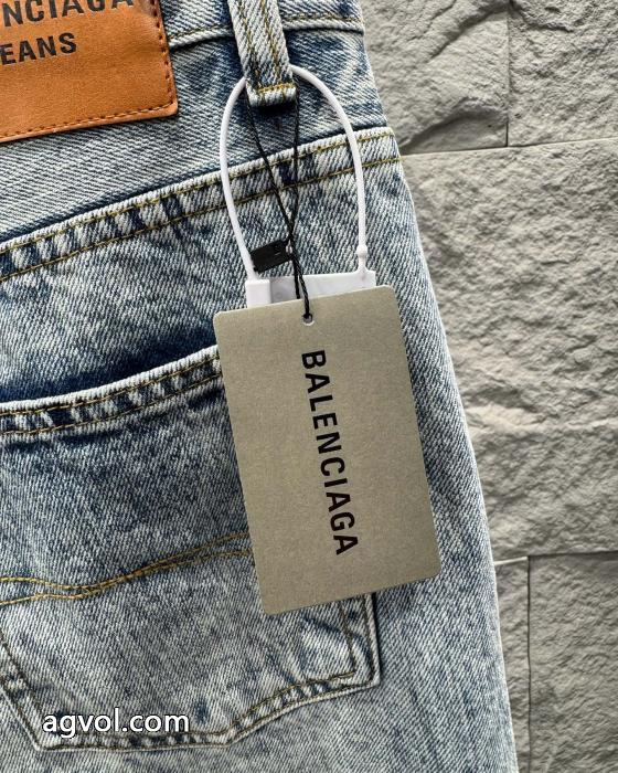 BALENCIAGA雪花水洗色あせ旧マイクロラッパジーンズ_0_0