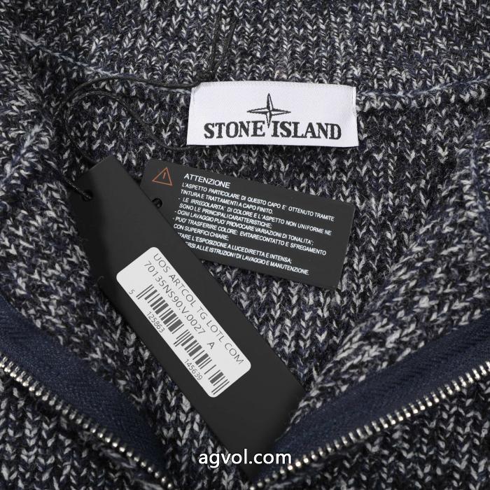 STONE ISLAND定番ハーフジッパーワッペンニットセーター_0_2