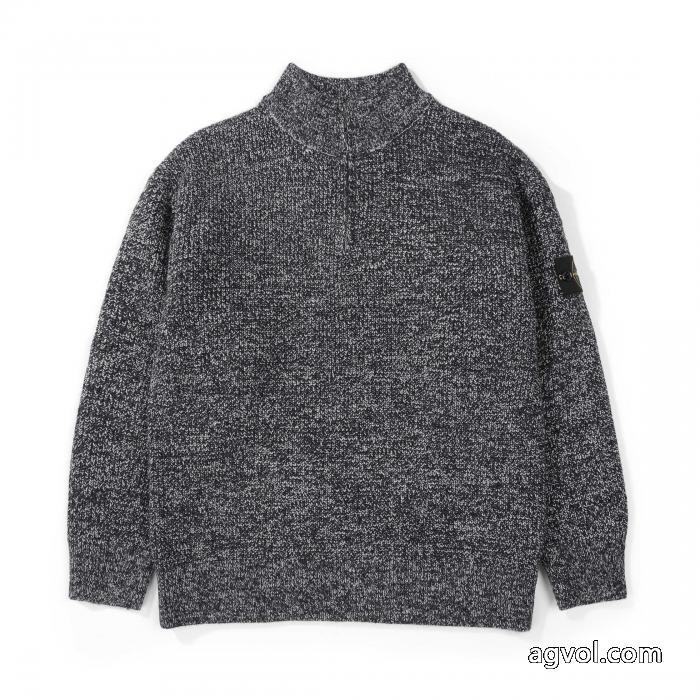 STONE ISLAND定番ハーフジッパーワッペンニットセーター_0_3