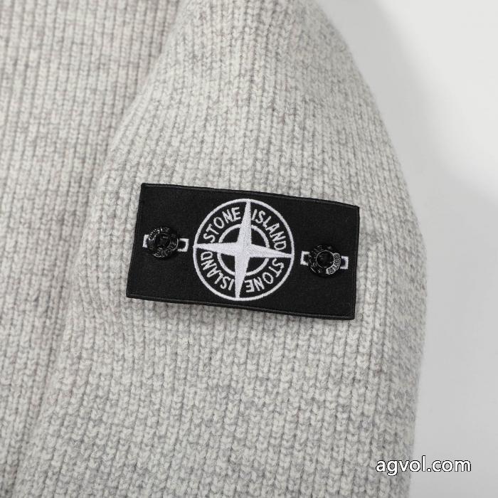 STONE ISLAND定番ハーフジッパーワッペンニットセーター_0_4