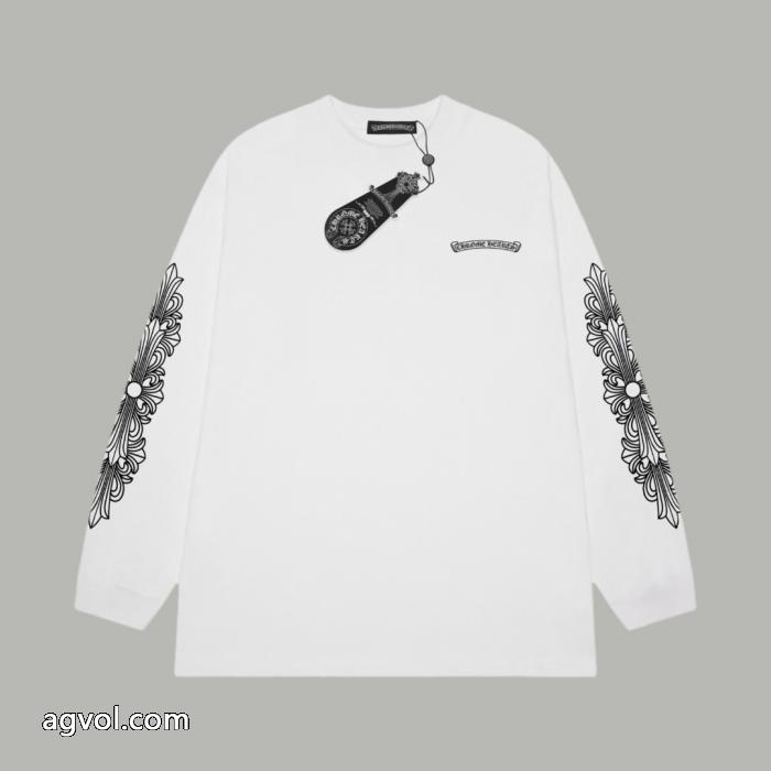 長袖Tシャツブランド 通販 激安大人気セール HOT新品 風通しの良いフレアCHROME HEARTS_0_5