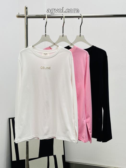 コピー ブランド 販売手元に在庫あり 人気雑誌掲載 トレンドの先長袖TシャツCELINE_0_1
