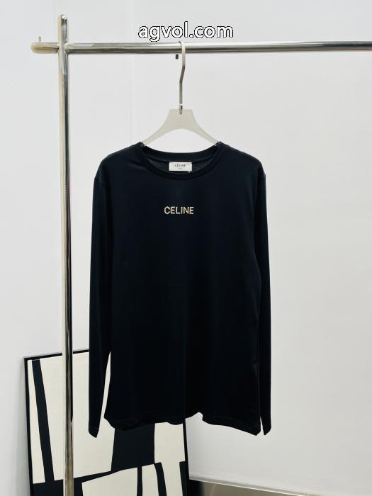 コピー ブランド 販売手元に在庫あり 人気雑誌掲載 トレンドの先長袖TシャツCELINE_0_2
