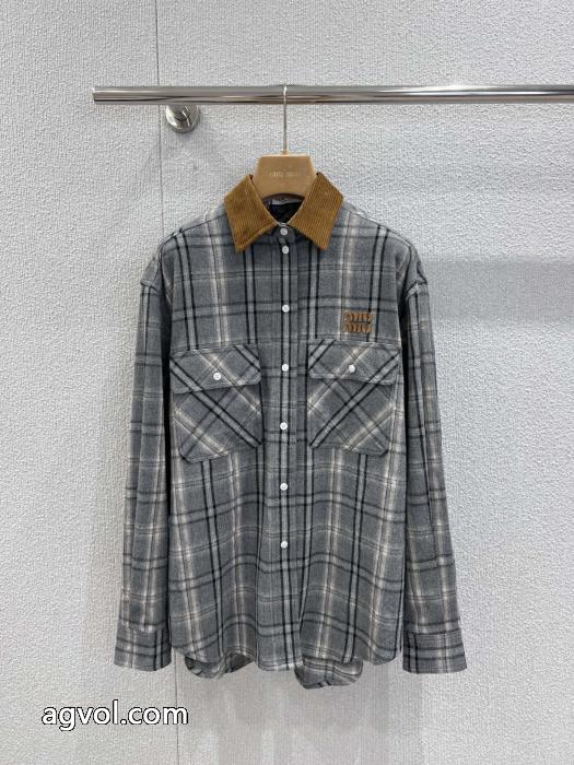 スーパー コピー 通販長袖シャツコート個性派さん 売れ筋 2025年秋冬新品ミュウミュウ_0_0