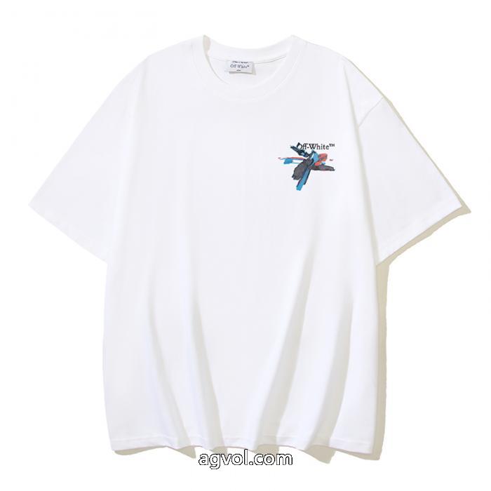 2025SS秋冬　人気モデル 限定価格 爽やかマルチ半袖TシャツOff-White偽物 ブランド_0_1