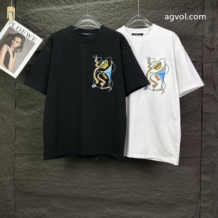 オシャレな逸品 海外限定 お気に入りのスタイル半袖Tシャツ偽 ブランド 通販LOUIS VUITTON_0_1