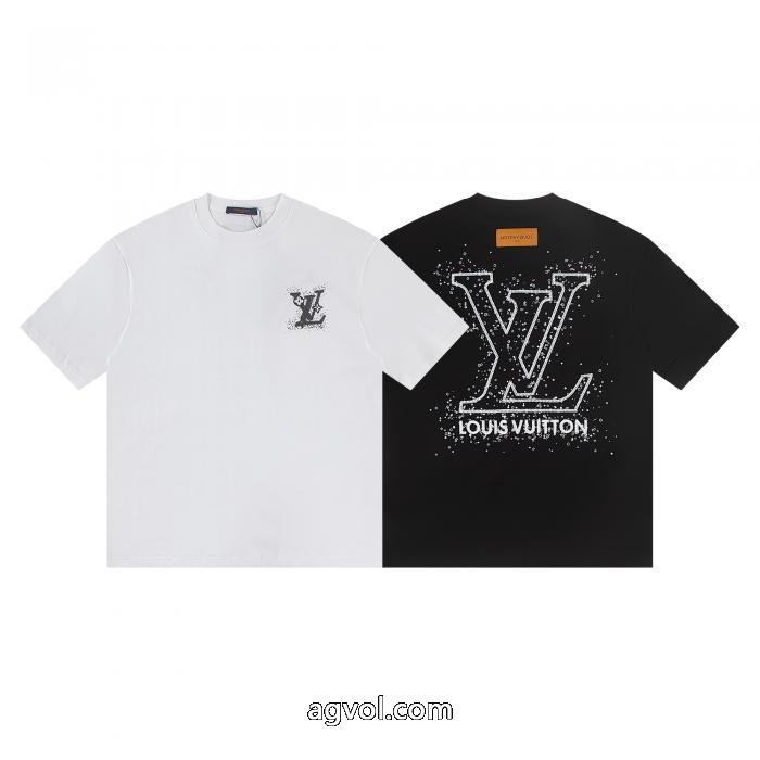 通販 ブランド最安値に挑戦 大人気アイテムが勢ぞろい 高級感あるスタイル半袖TシャツLOUIS VUITTON_0_1