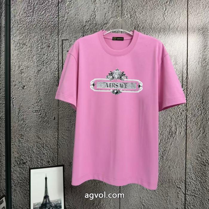 在庫品 サラサラの着心地 今年らしい着こなし半袖Tシャツスーパー コピー 販売VERSACE_0_2