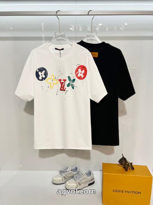 先取り 限定版プリント 少数入荷LOUIS VUITTONブランド アクセサリー 激安Tシャツ_0_0