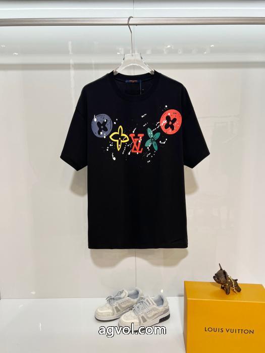 先取り 限定版プリント 少数入荷LOUIS VUITTONブランド アクセサリー 激安Tシャツ_0_3