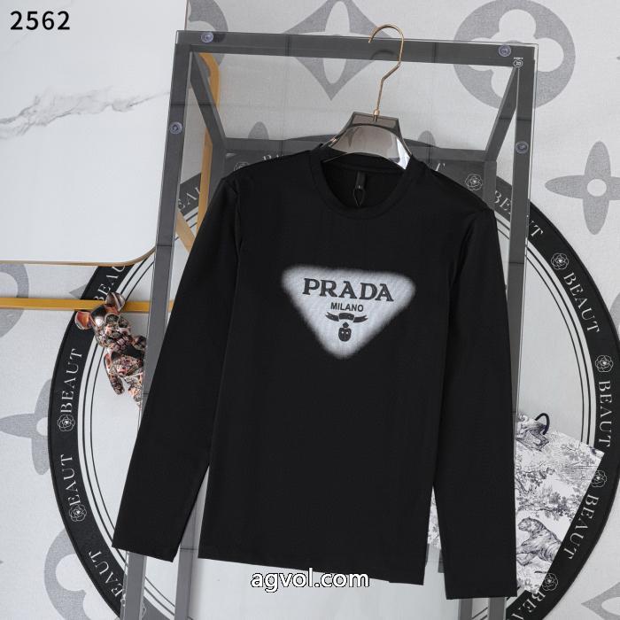 ブランド スーパー コピー 優良店長袖TシャツPRADAHOT新作登場 秋冬季新作 入手困難_0_0