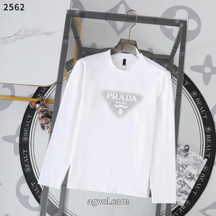 ブランド スーパー コピー 優良店長袖TシャツPRADAHOT新作登場 秋冬季新作 入手困難_0_3