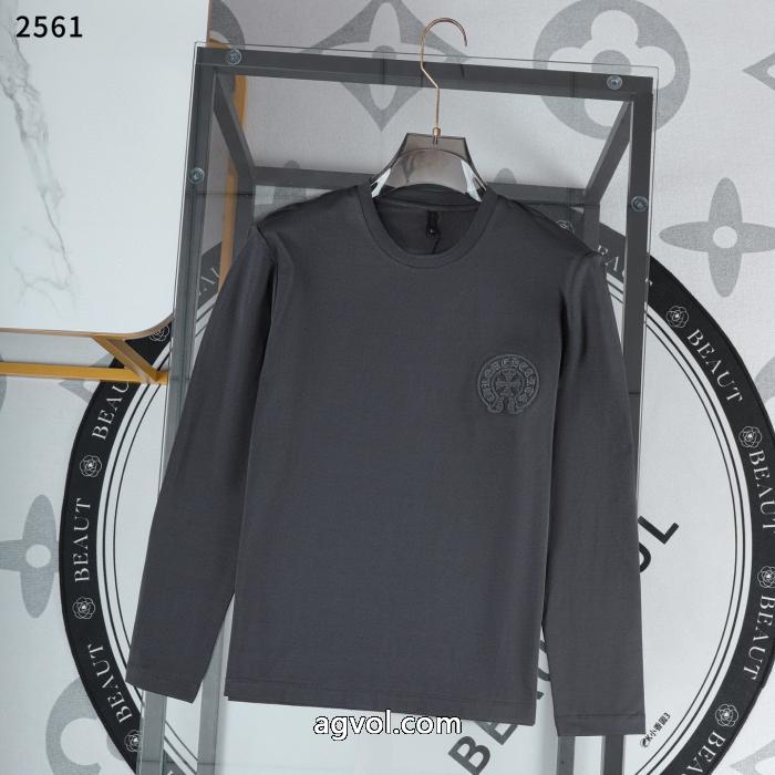 セレブも多数愛用 2026年秋冬流行ファッション 2026冬更新人気商品CHROME HEARTS長袖Tシャツブランド 通販店_0_1