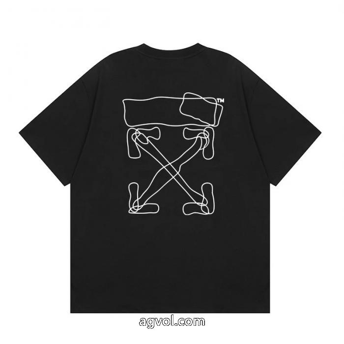 ブランド 通販 激安限定人気セール アイドル着用 大評判のデザインOff-White半袖Tシャツ_0_1