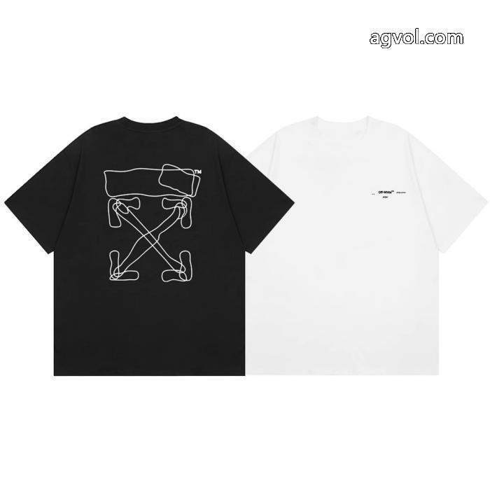 ブランド 通販 激安限定人気セール アイドル着用 大評判のデザインOff-White半袖Tシャツ_0_3