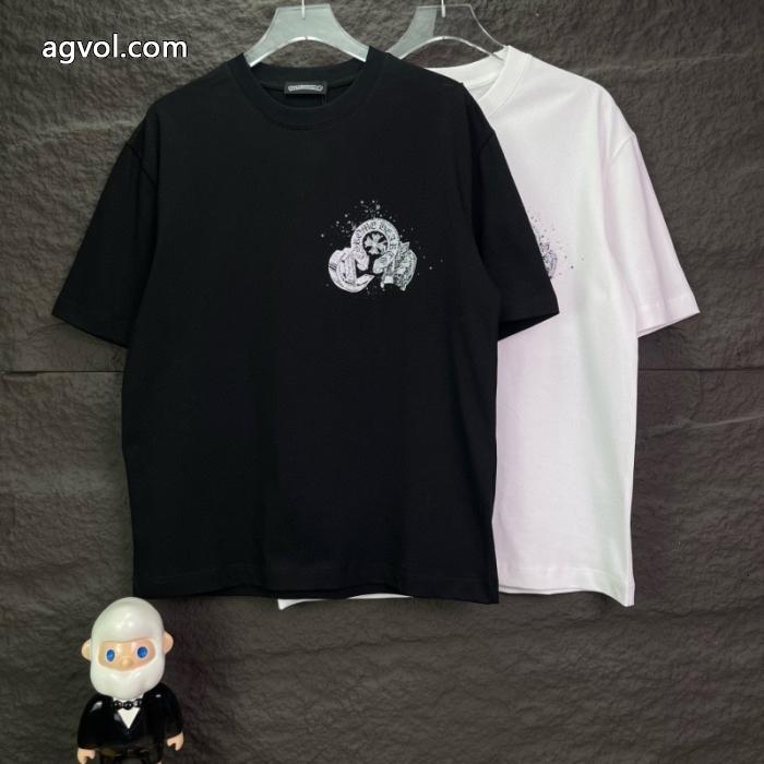 半袖TシャツCHROME HEARTS清涼感 高品質で綺麗 上品な光沢感ブランド 激安_0_0