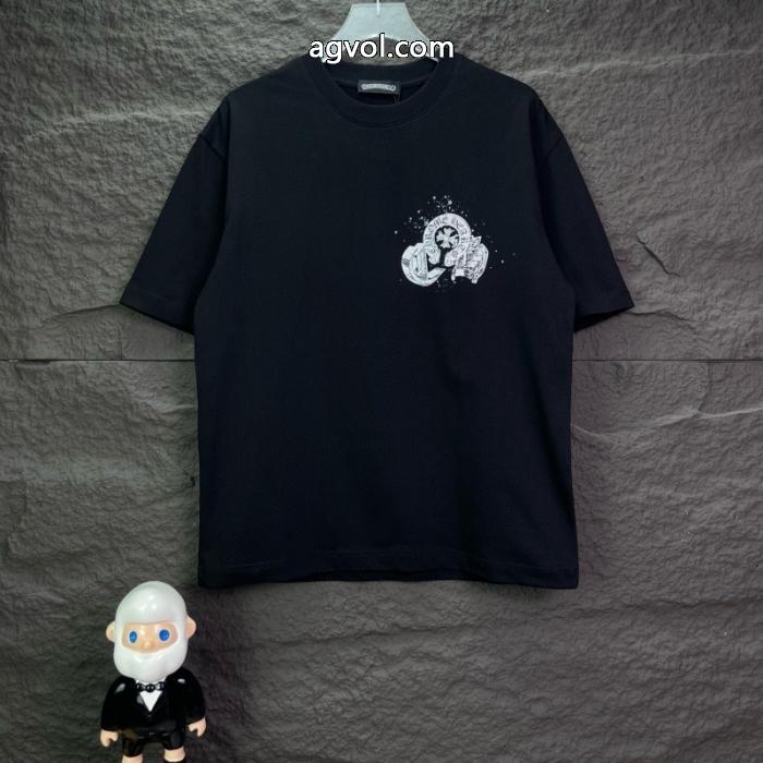 半袖TシャツCHROME HEARTS清涼感 高品質で綺麗 上品な光沢感ブランド 激安_0_3
