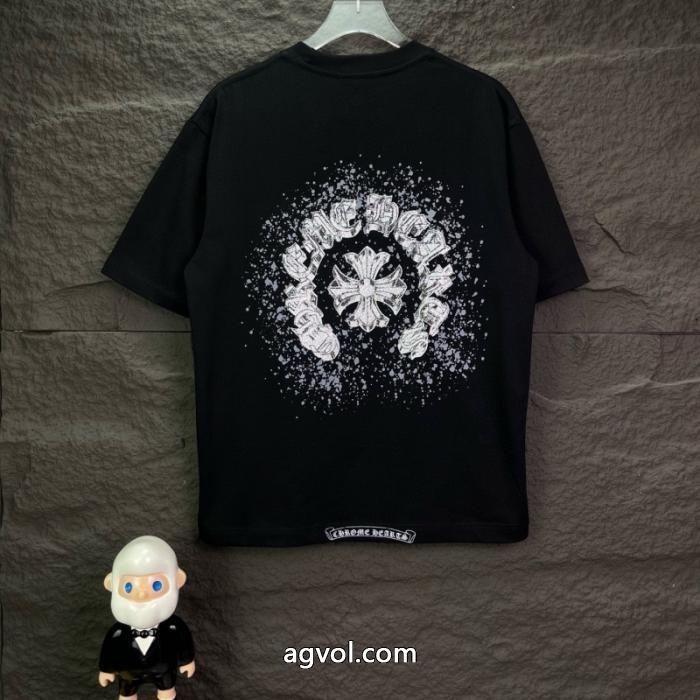 半袖TシャツCHROME HEARTS清涼感 高品質で綺麗 上品な光沢感ブランド 激安_0_4