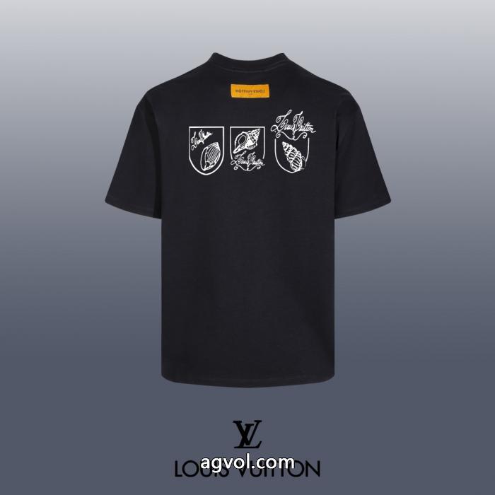 存在感絶大 着心地良く 絶対欲しい新作LOUIS VUITTONブランド コピー 販売半袖Tシャツ_0_1
