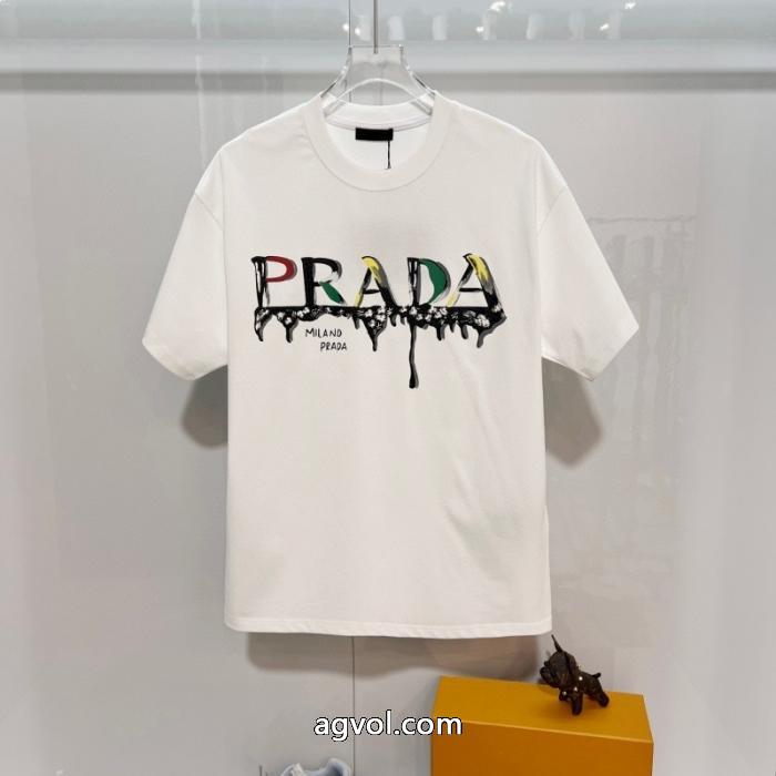 PRADA高級感溢れるデザイン 相性抜群 魅力ファッションコピー 品 ブランド半袖Tシャツ_0_1