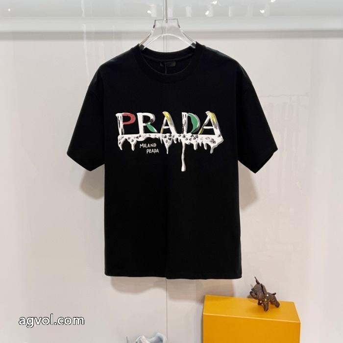 PRADA高級感溢れるデザイン 相性抜群 魅力ファッションコピー 品 ブランド半袖Tシャツ_0_2