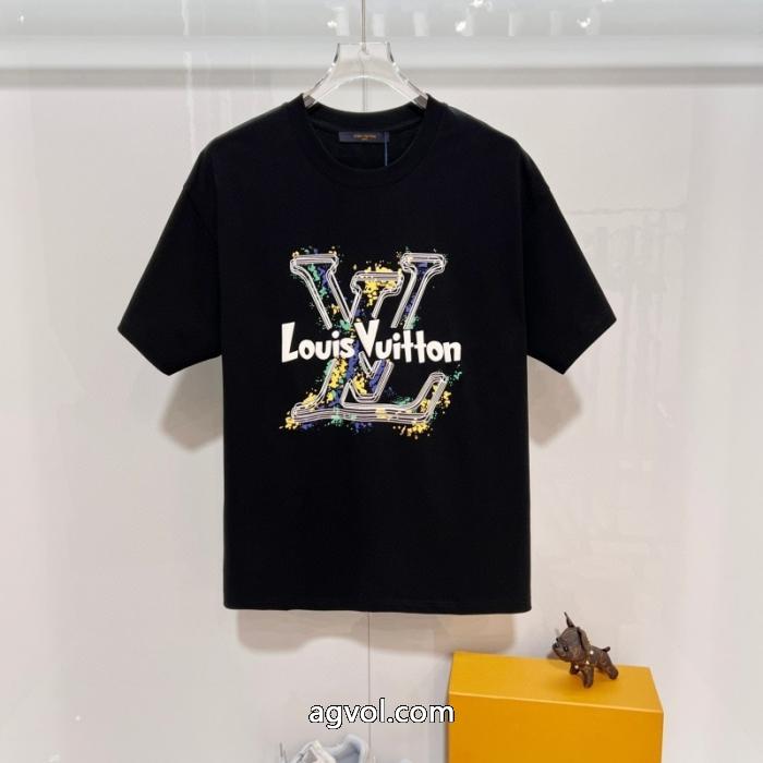 LOUIS VUITTON価格帯が魅力的 機能面抜群 相性抜群のコンビ半袖Tシャツ 2026ブランドスーパーコピー_0_3